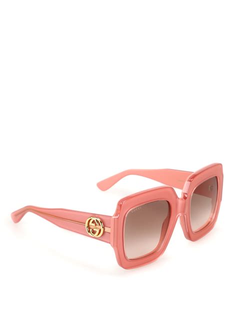 pink.gucci sunglasses|pink oversized gucci sunglasses.